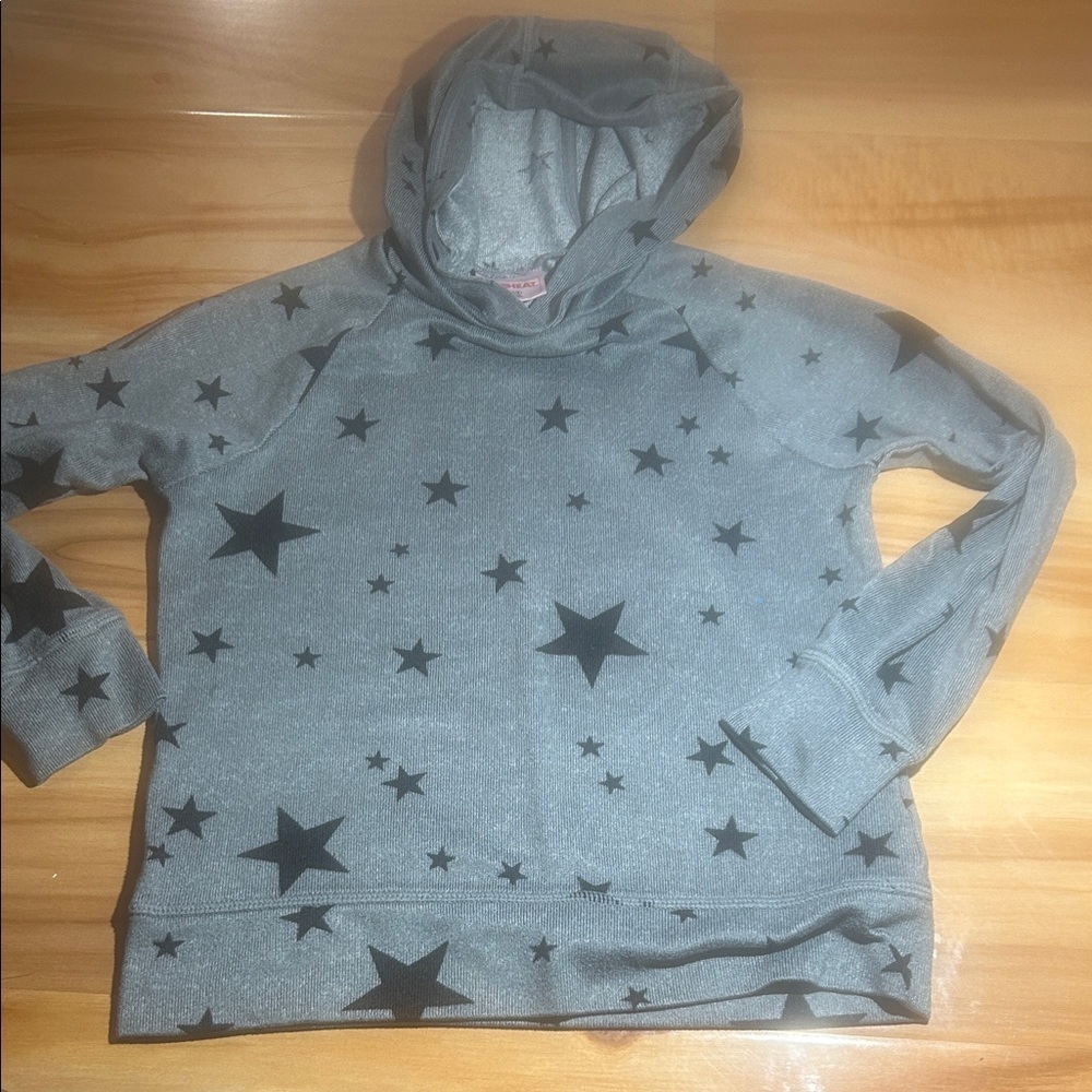 32 Degrees Kids Gray Hoodie with Black Star Design